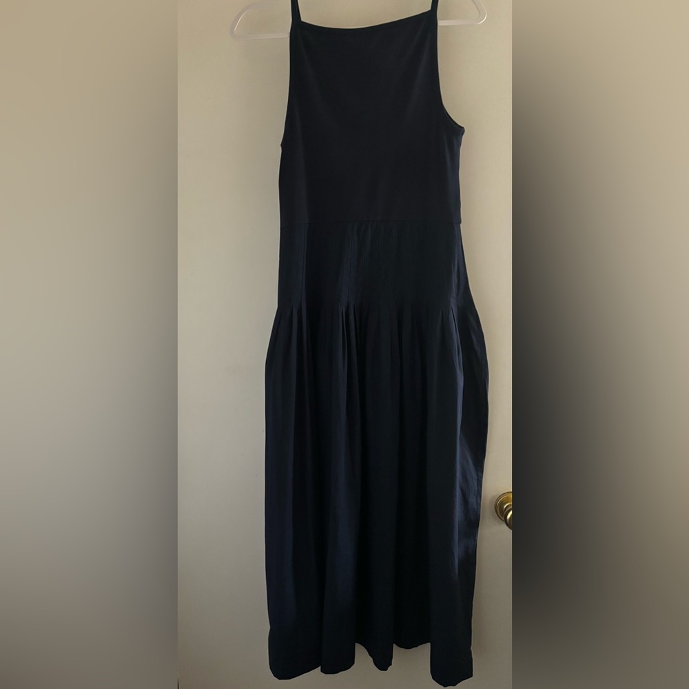 J. Crew Pintuck Mixy Dress in Navy - Picture 4 of 5